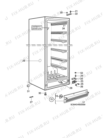Взрыв-схема холодильника Aeg 2171-6GS - Схема узла C10 Cabinet